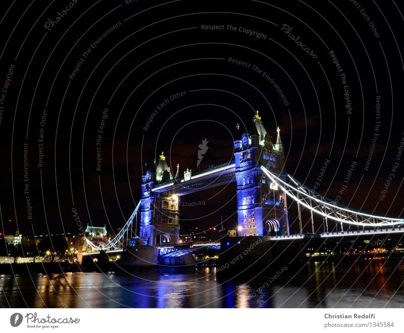 london bridge Bridge sights River English England Harbour Suspension bridge Night Illuminated illuminated building