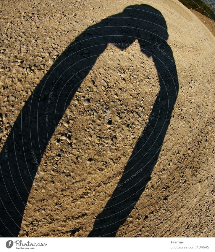 headless Earth Sand Desert Think Headless Posture Shadow Fisheye 2 Human being Match Together Exceptional Bizarre Surrealism Structures and shapes Silhouette