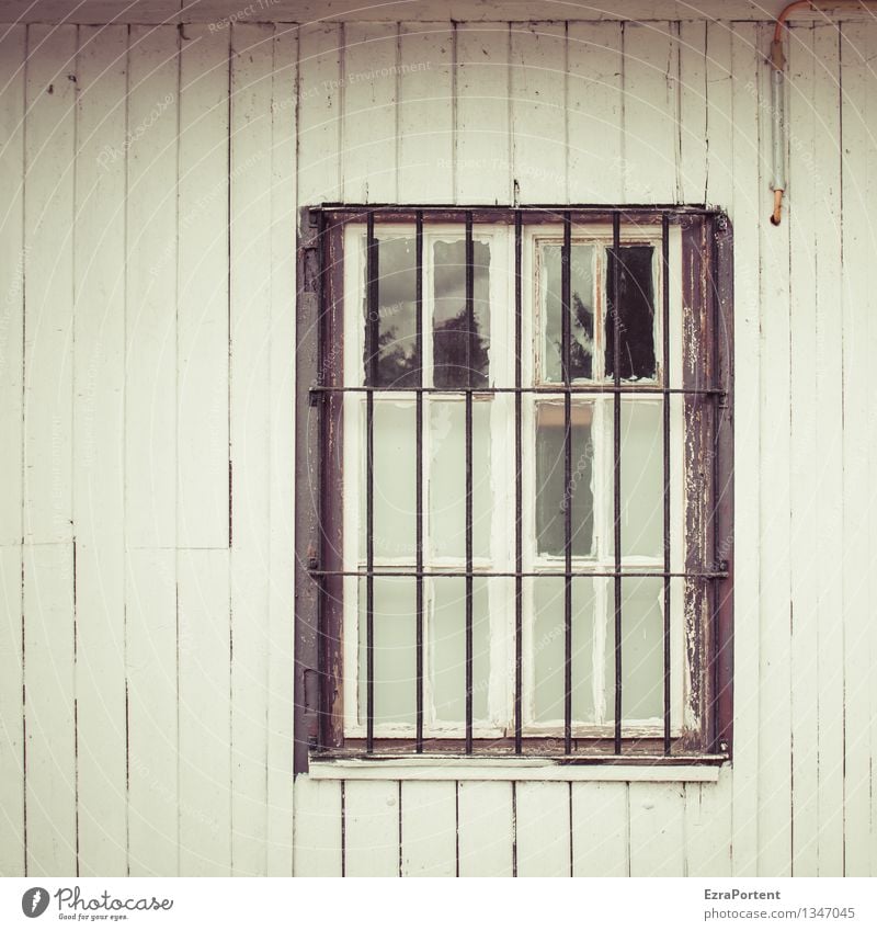 latticed House (Residential Structure) Hut Manmade structures Building Architecture Wall (barrier) Wall (building) Facade Window Wood Glass Line Stripe Old