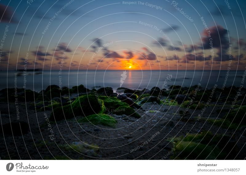 Sunset on Mauritius Dive Snorkeling Environment Nature Elements Sand Water Sky Clouds Sunrise Climate Weather Algae Waves Coast Beach Reef Coral reef Ocean