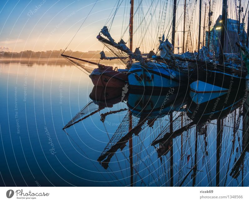 sailing ships Vacation & Travel Sailing Water Clouds Harbour Sailing ship Watercraft Maritime Blue Romance Idyll Tourism Tradition Logistics Windjammer