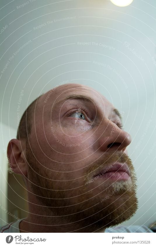 Dr. Rumpy Malone. Portrait photograph Man Facial hair Chin Forehead Lamp Beautiful Attractive Fisheye Expectation Joy Human being dudebun Eyes Nose Distorted