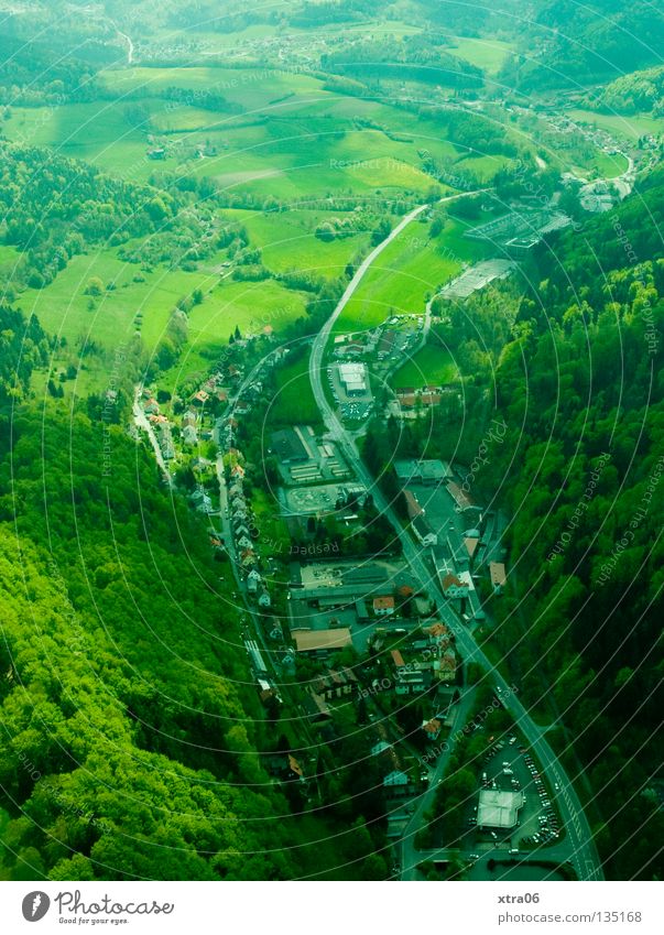 Aerial photo 5 - Valley view Forest Aerial photograph House (Residential Structure) Habitat Germany Mountain Street