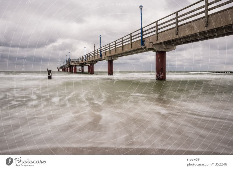 Zingst Vacation & Travel Beach Winter Nature Landscape Water Clouds Coast Baltic Sea Ocean Architecture Tourist Attraction Cold Blue Idyll Calm Tourism