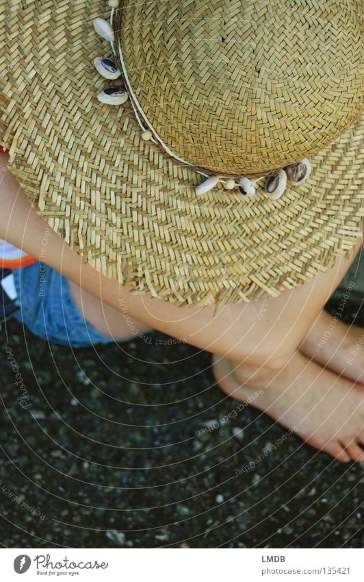 sombrero Straw hat Mussel Splits Brown Beige Relaxation Summer Break Leisure and hobbies To enjoy Hot Refrigeration Headwear Plaited Reticular Hat brim Edge