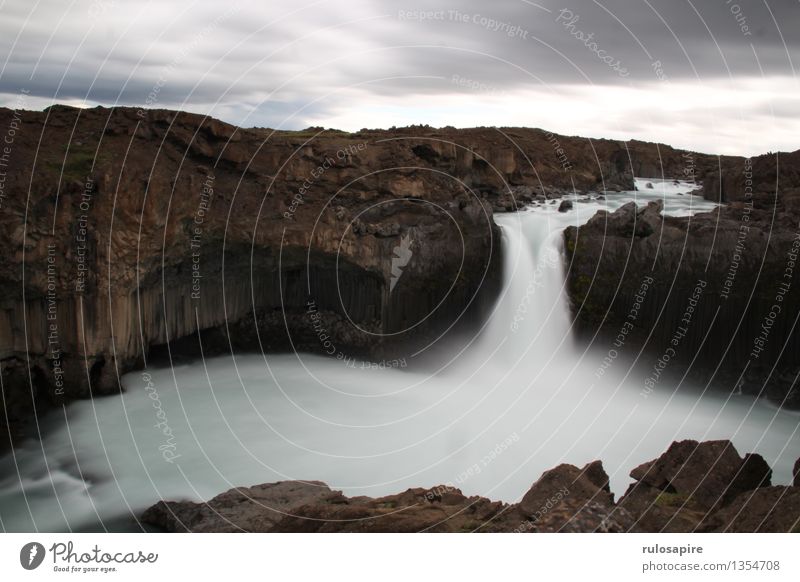 Iceland #5 Fishing (Angle) Vacation & Travel Trip Adventure Far-off places Nature Landscape Water Clouds Rock Mountain High plain Canyon River Waterfall