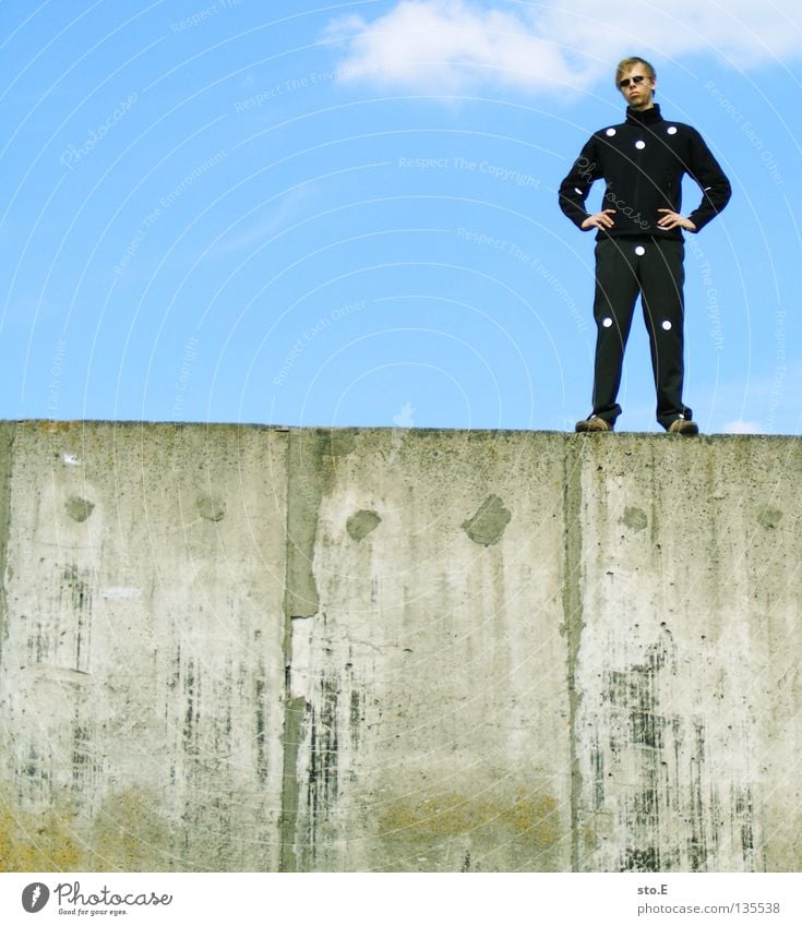 THE WALL | dots pt.2 Wall (building) Wall (barrier) Silo Farm Pattern Arrangement Concrete Fellow Man Masculine Youth (Young adults) Label Joint Posture Stand