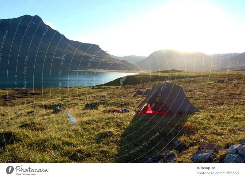 Iceland #1 Camping Exterior shot Vacation & Travel Adventure Far-off places Freedom Summer Summer vacation Ocean Island Mountain Hiking Nature Landscape Water