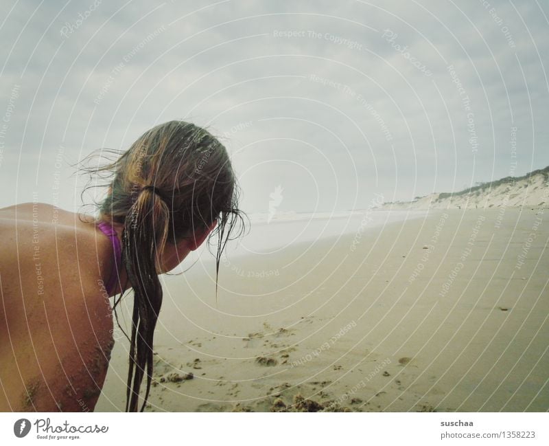 so far? Child Girl Head Hair and hairstyles Braids Looking Sand Beach Ocean Sky Vacation & Travel