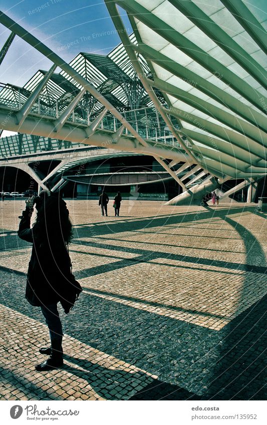 Lisbon#1 Portugal Station Train station Europe Lisbona architecture World exposition woman train