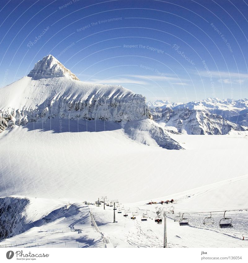 once again the Oldenhorn... Snow Side Mountain ridge White Chair lift Toboggan run Virgin snow Glacier Glacier National park Ski resort Gstaad pointy Point Blue