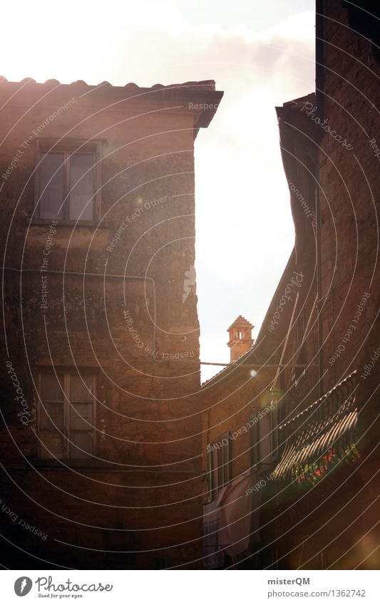 Lucca alley. Art Esthetic Alley Mediterranean Italy Italian Small Town Village Idyll South Colour photo Multicoloured Exterior shot Experimental Abstract