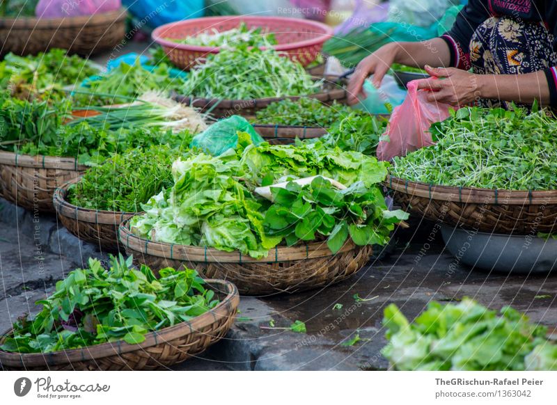 vegetables Food Vegetable Lettuce Salad Blue Brown Green Violet Pink Red White Markets Vegetable market Sell Basket Fresh Merchant Vietnam Vietnamese