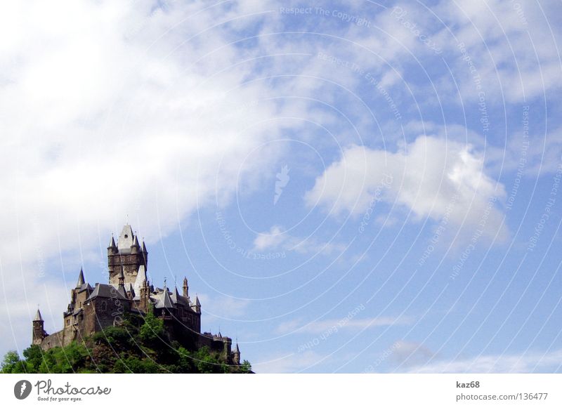 Cochem Clouds Sword Witch Witch burning Old hag Mosel (wine-growing area) Fortress Cold Vacation & Travel Merlon Sky Masonry Wall (barrier) Castle tower