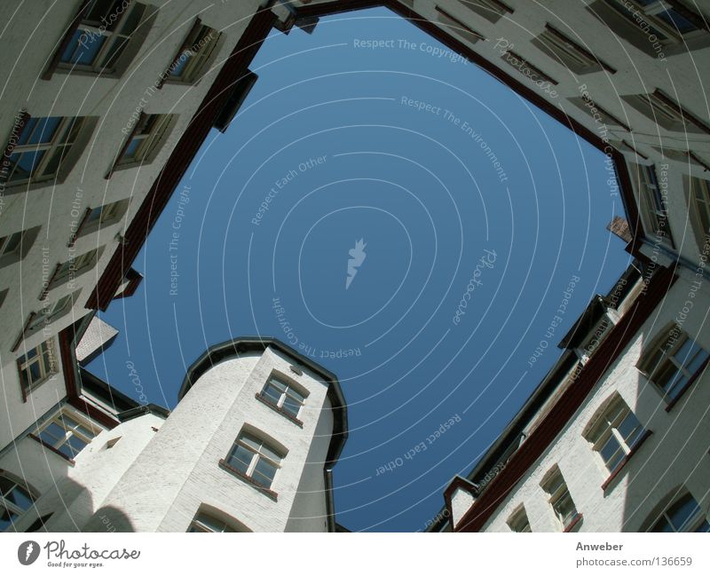 inner courtyard Germany Hesse Europe Art nouveau Backyard Worm's-eye view Old building Beautiful Flat (apartment) House (Residential Structure) Building