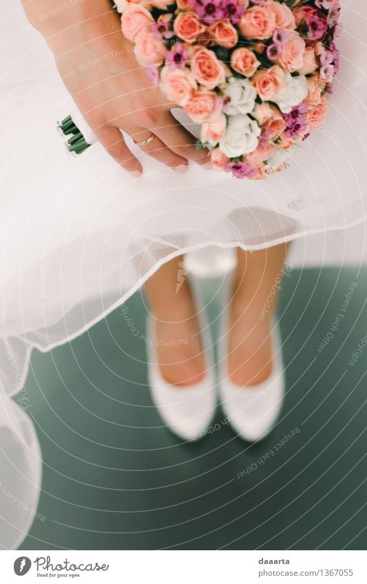 bride shoes Lifestyle Elegant Style Joy Beautiful Harmonious Senses Leisure and hobbies Adventure Freedom Event Feasts & Celebrations Wedding Feminine Hand Legs