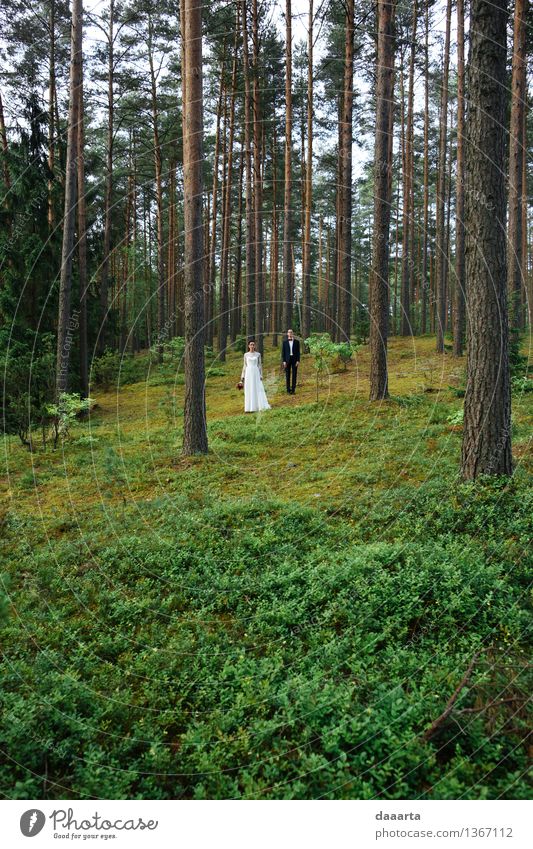 forest wedding romance Lifestyle Elegant Style Design Joy Harmonious Leisure and hobbies Feasts & Celebrations Flirt Wedding Family & Relations Couple Partner