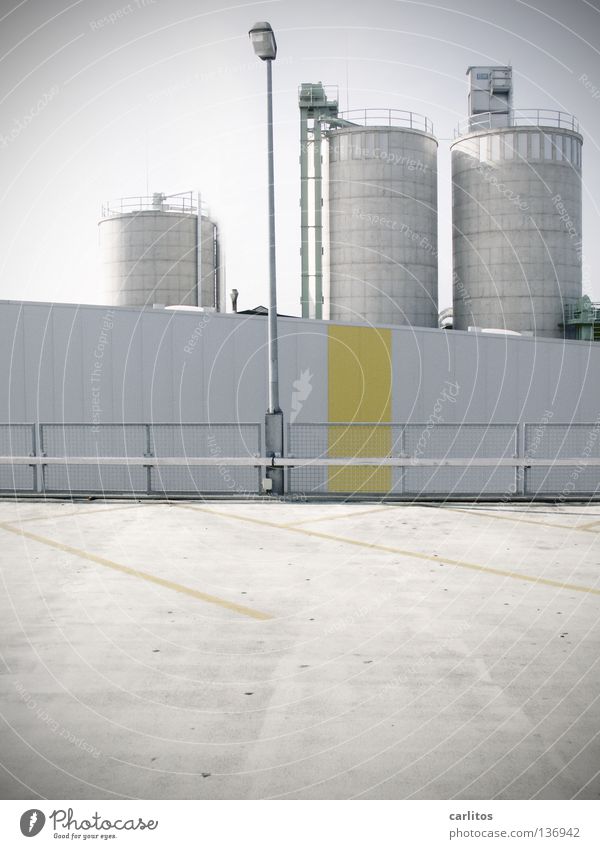 concrete beach White Overexposure Radiation Radioactivity Silo Economic growth Parking lot Stripe Yellow Architecture Dangerous Work and employment Bright