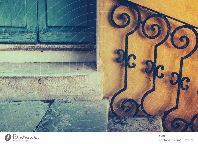 Á Mademoiselle Summer Living or residing House (Residential Structure) Decoration Life Stairs Door Old Esthetic Elegant Uniqueness Natural Feminine Yellow