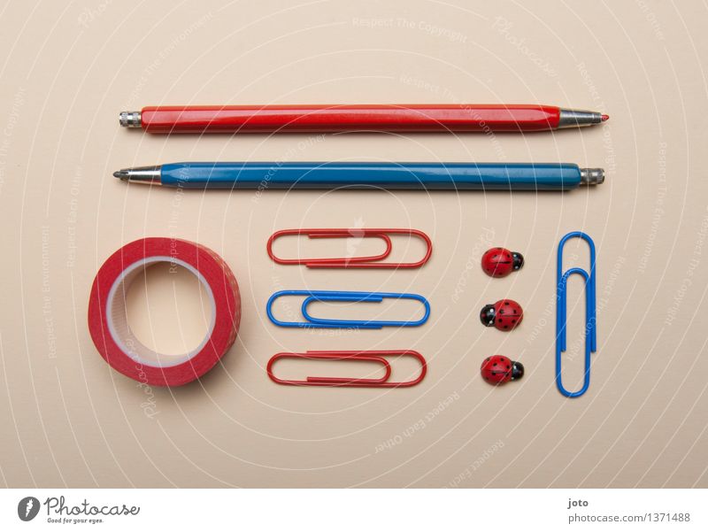 red to blue - Super Stilllife Desk Education Kindergarten School Study Academic studies Workplace Office Media industry Advertising Industry Business Career