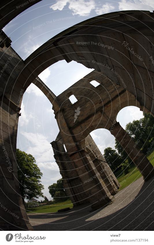 monastery Ruin Manmade structures Religion and faith Light Window Sudden fall Wall (barrier) Material Forget Memory Park Visitor Art Attraction Thuringia