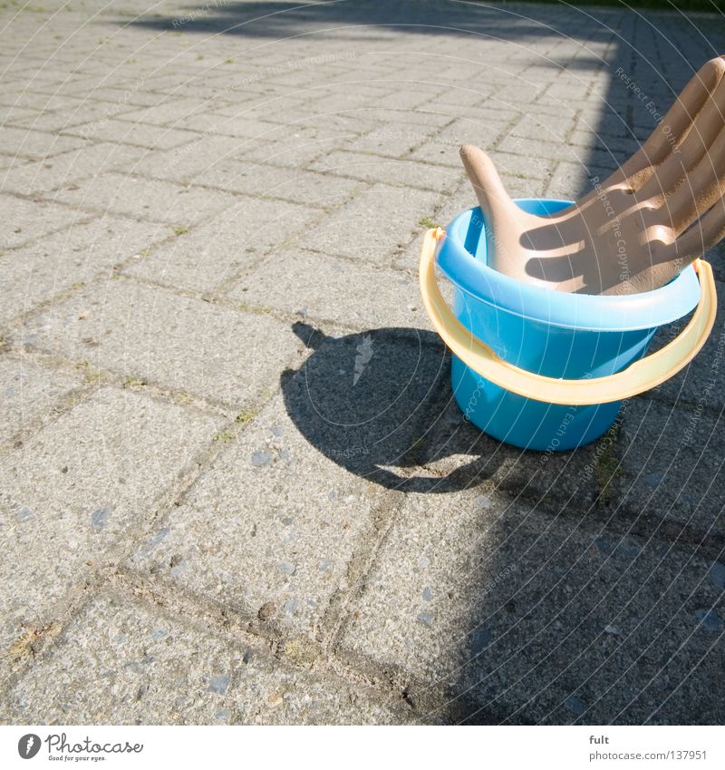 bucket Bucket Hand Door handle Yellow Blue Farm plastic bucket Catch