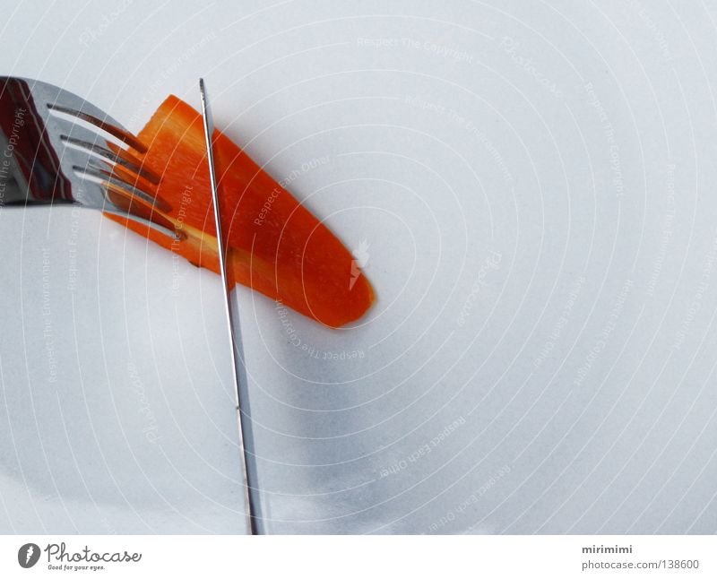 economy menu Plate Fork White Pepper Knives Orange Nutrition Eating