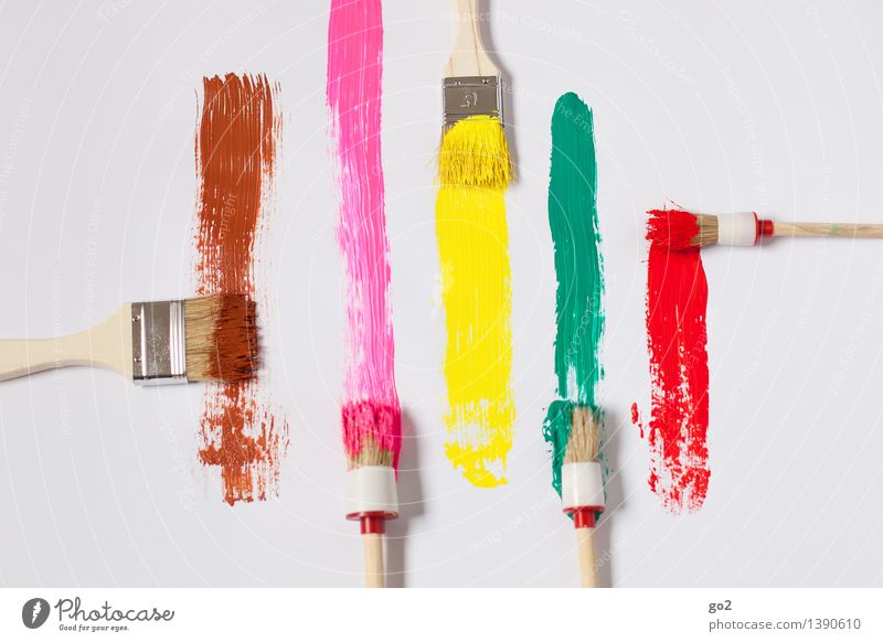 choice of colours Leisure and hobbies Redecorate Work and employment Painter Art Artist Paintbrush Brush stroke Brush handle Play of colours Colour palette Dye