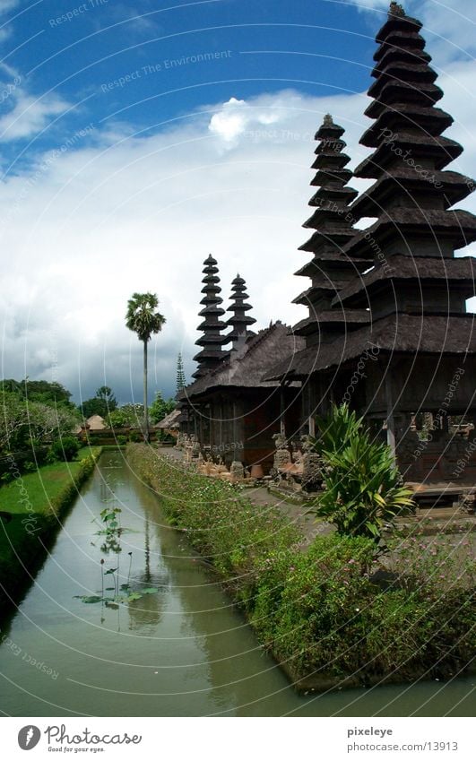 Temple in Bali Clouds Los Angeles Sky