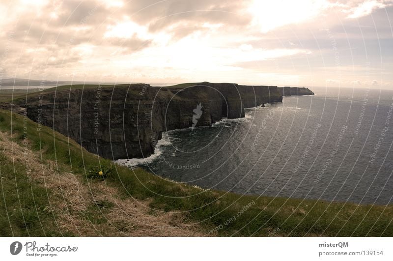 Cliffs of Moher in XXL Rock Stone Stony Horizon Overgrown Edge Instant messaging Territory Clouds Rough Morning Sunrise Wonder Exceptional Large Waves Swell