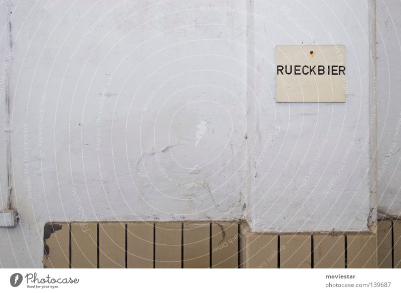 back beer Beer Brewery Wall (building) White Logistics Gastronomy Derelict Alcoholic drinks Tile Old Storage