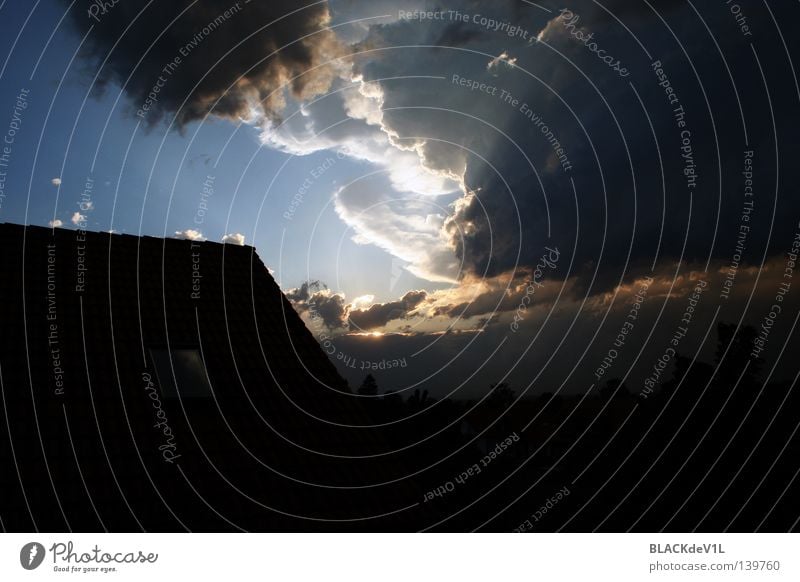 Stormy times Gale Clouds Moody Opening Sky Nature Landscape Bright spot Beautiful Contrast