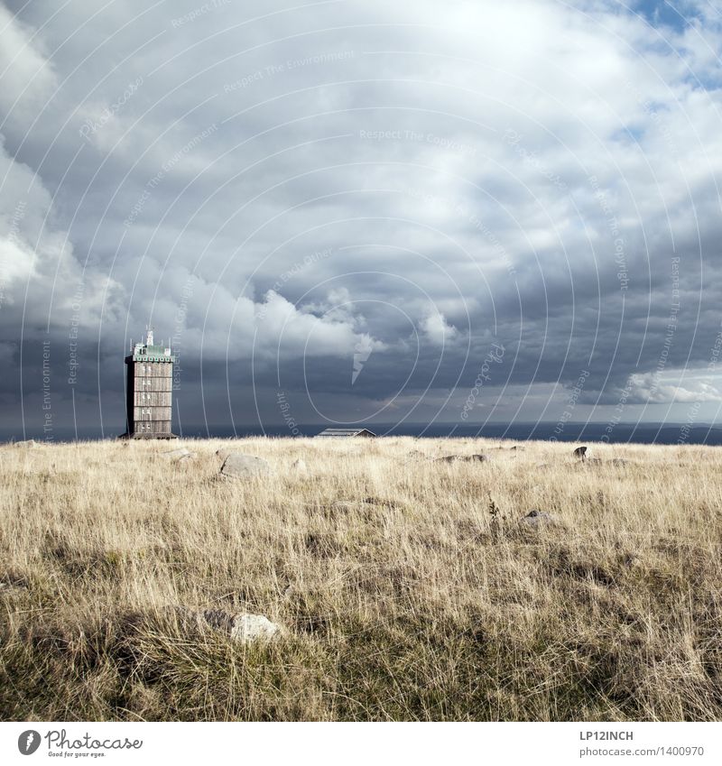 RESIN. I Vacation & Travel Tourism Trip Far-off places Mountain Hiking Environment Nature Landscape Sky Clouds Storm clouds Autumn Bad weather Grass Harz