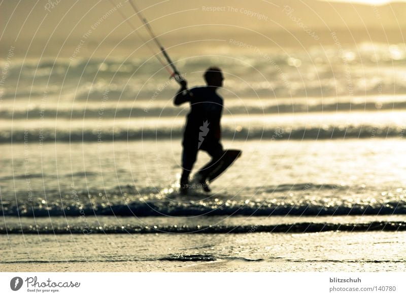 sunset kiters Lake Ocean Wind Sun Sports Kiting Aquatics Action Sunset Beach Spain Lanzarote Famara Waves Life Lifestyle Human being Funsport sea