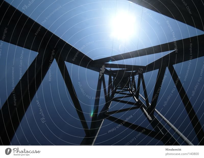 Geometry | The triangle and the circle Electricity Electricity pylon Prop Solar Power Corner Triangle Sky Sun Sunlight Renewable energy Juice Blue Bright Dark