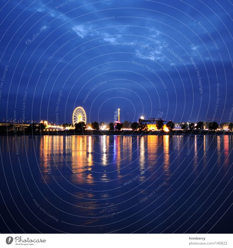 roundabout Colour photo Multicoloured Exterior shot Copy Space left Copy Space right Copy Space top Copy Space bottom Evening Twilight Night Light Contrast