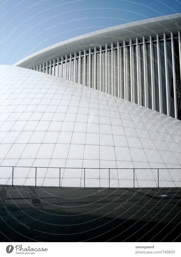 Philharmonie - Luxembourg Berlin Philharmonic Luxemburg Design Building Manmade structures Europe Belgium Netherlands Blue White Gray Modern Architecture