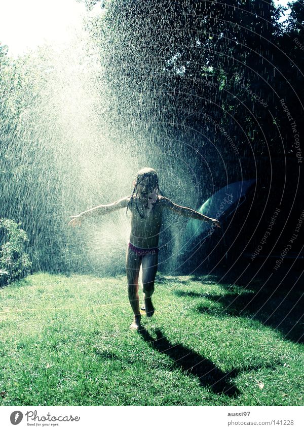 Rain of sparks II Garden hose Lawn sprinkler Child Vacation & Travel Summer vacation Pure Joy Playing Holiday at home Sun child amusement holiday fun irrigation