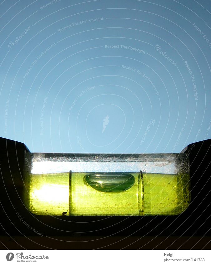 Detail of a spirit level Spirit level Water Air bubble Bracket Plastic Metal Measure Glass Macro (Extreme close-up) Craft (trade) Craftsperson