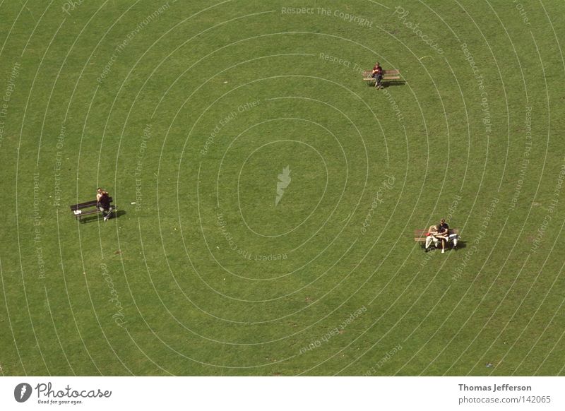 People in the park Park Beautiful Green Idyll Groomed Comfortable Calm Exterior shot Bird's-eye view Joy Love Group Human being Happy Peaceful Lawn Bench Old