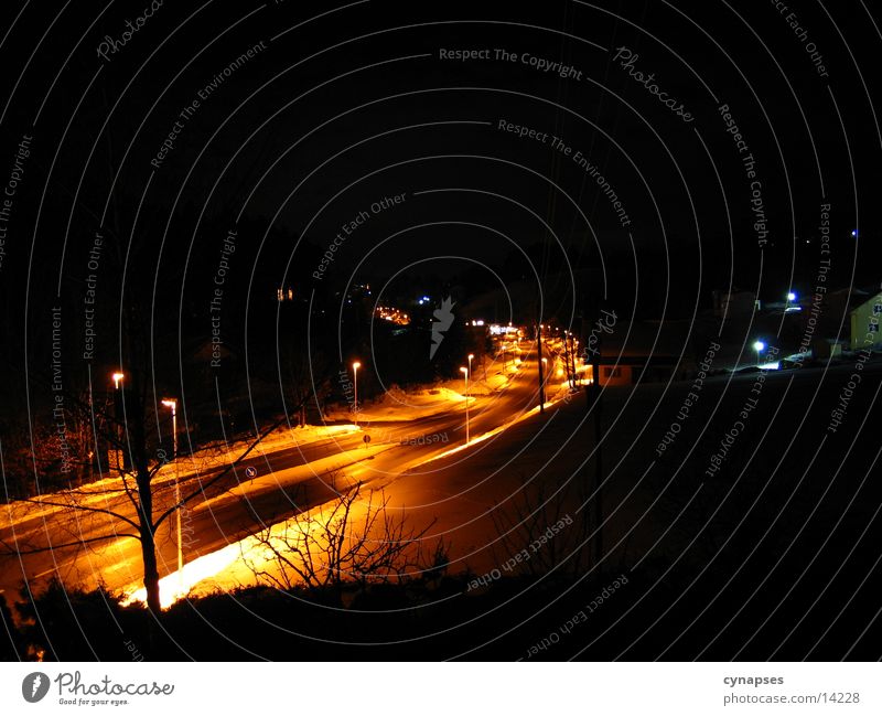 lightway Light Night Long exposure Transport Street