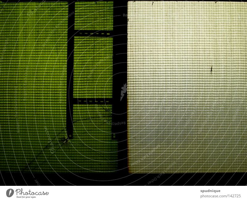 sad reality Window Window pane Vista Graphic Green White Black To break (something) Broken Puristic Linearity Geometry Detail Grief Distress Glass Looking