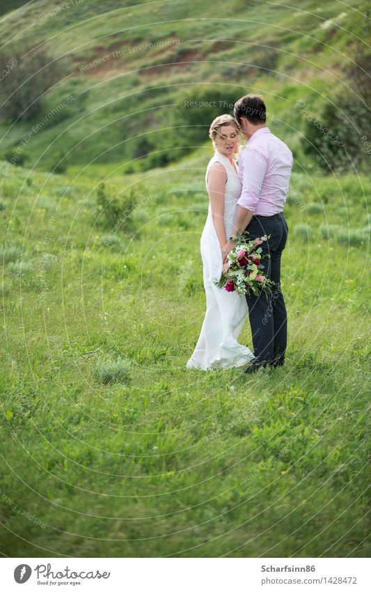 bride and groom, wedding, boho Joy Summer Mountain Feasts & Celebrations Wedding Human being Masculine Feminine Couple Partner Body 2 Landscape Spring Flower