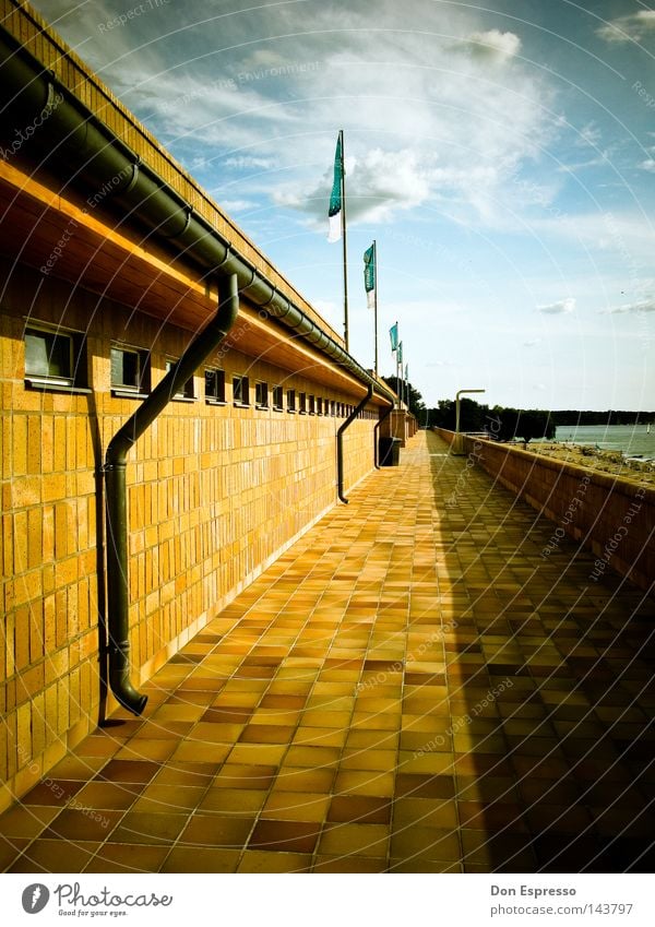 Escape at Wannsee Swimming pool Beach Berlin Sky Clouds Summer Sun Vacation & Travel Trip Short vacation Bath house Lake Water Monument Hot Physics Free