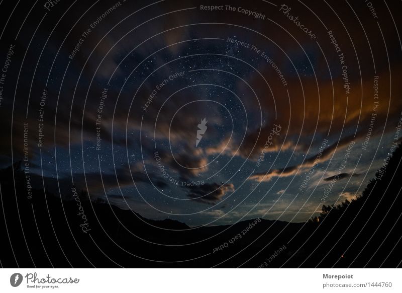 A night horizon with stars and clouds. Landscape Horizon Night Night shot Night sky night photography Horizont Clouds Clouds in the sky cloudscape Stars