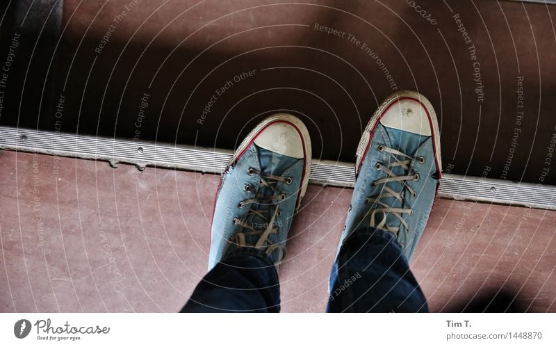 downwards House (Residential Structure) Stairs Clothing Footwear Sneakers Colour photo Interior shot Bird's-eye view Downward