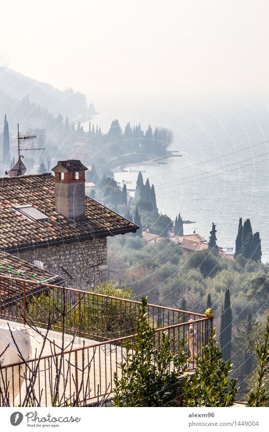 Beautiful view early in the morning over Lake Garda Italy Vacation & Travel Tourism Adventure Far-off places Freedom Camping Summer Summer vacation Sun Ocean