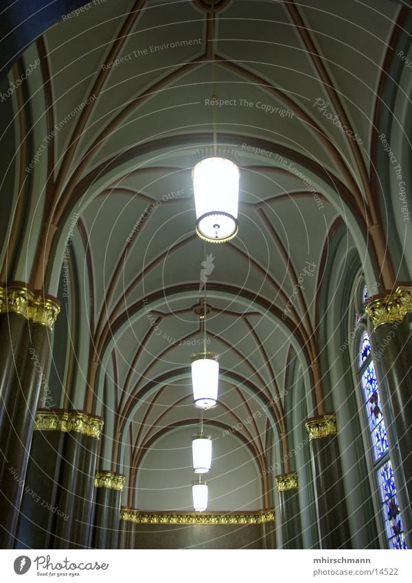 arched hall City hall Lamp Hang Architecture Berlin Column Warehouse