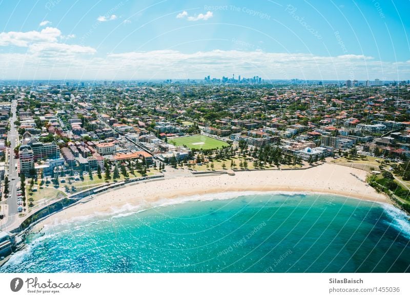 Beautiful Coogee Beach in Sydney Lifestyle Joy Fitness Wellness Vacation & Travel Tourism Trip Freedom City trip Summer Summer vacation Sun Sunbathing Ocean