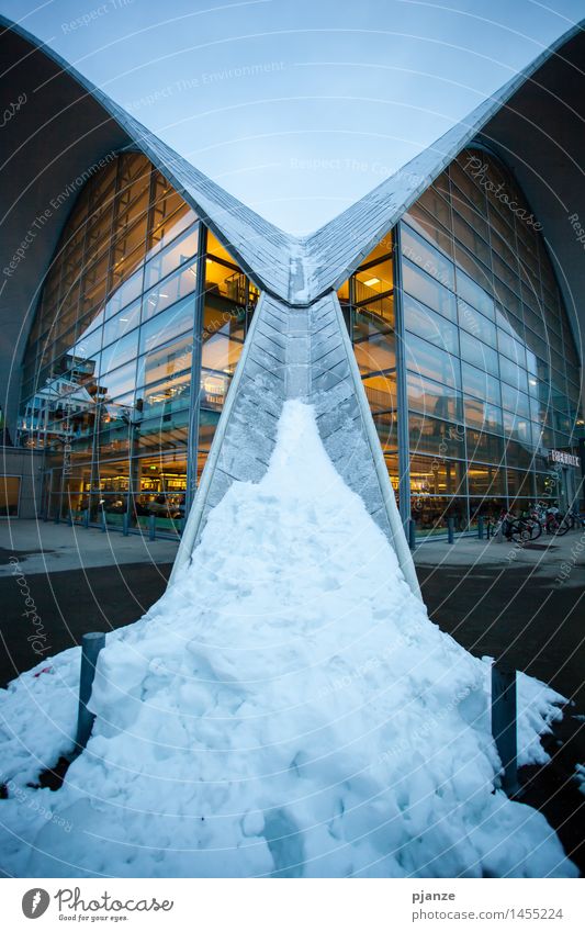 mirrors Style City trip Winter Snow Winter vacation House (Residential Structure) Library Tromsø Norway Town Downtown High-rise Manmade structures Architecture